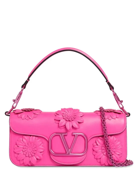 Valentino Garavani   Loco flower leather shoulder bag 