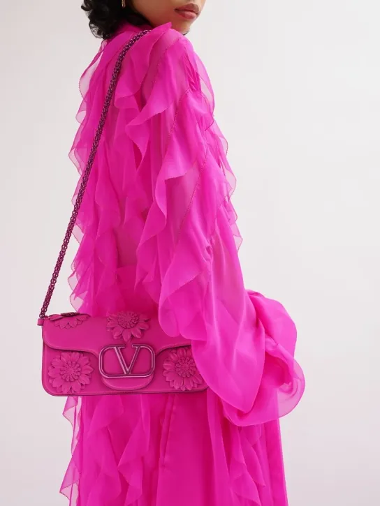 Valentino Garavani   Loco flower leather shoulder bag 