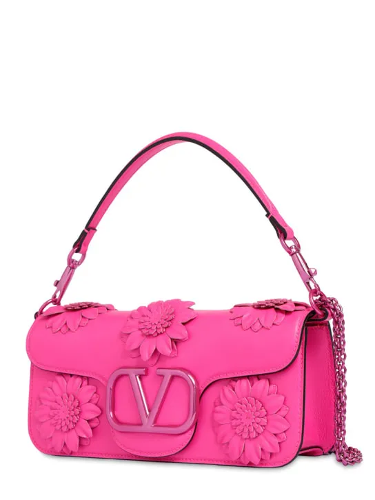 Valentino Garavani   Loco flower leather shoulder bag 