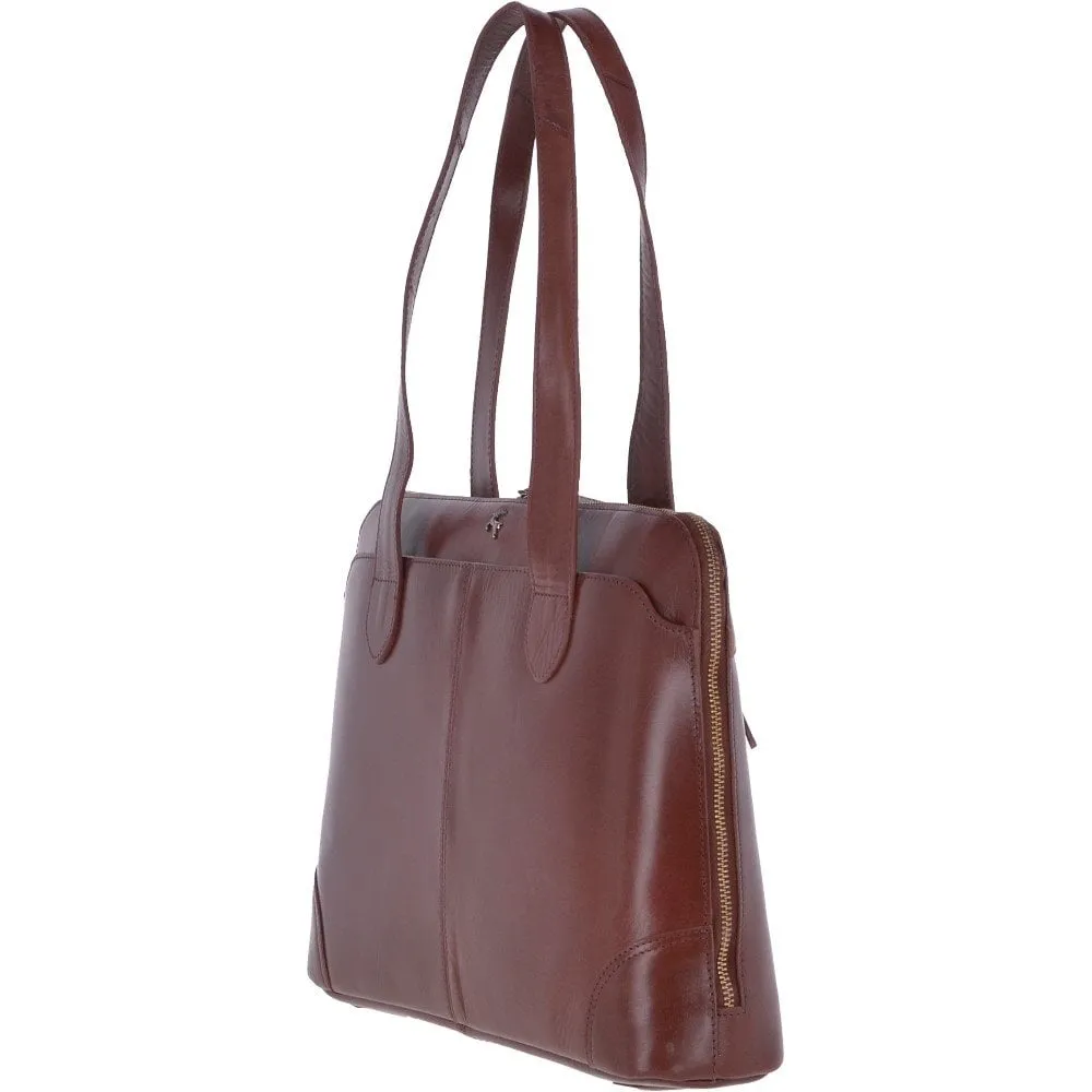 Vegetable Tanned Leather Bag Chestnut : V-22