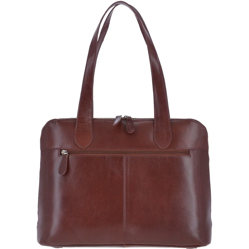 Vegetable Tanned Leather Bag Chestnut : V-22