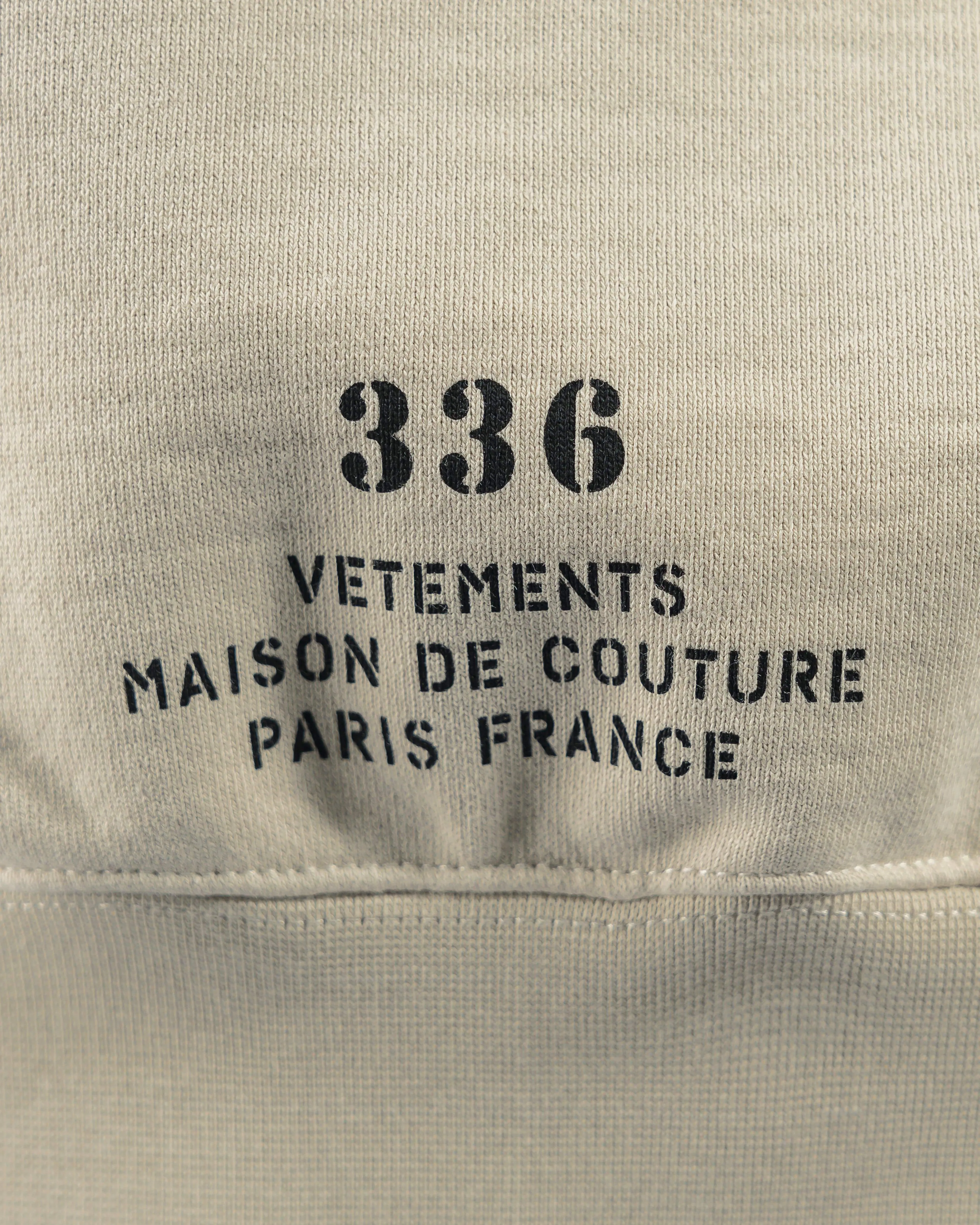 VETEMENTS Maison De Couture Logo Hoodie in Off-White