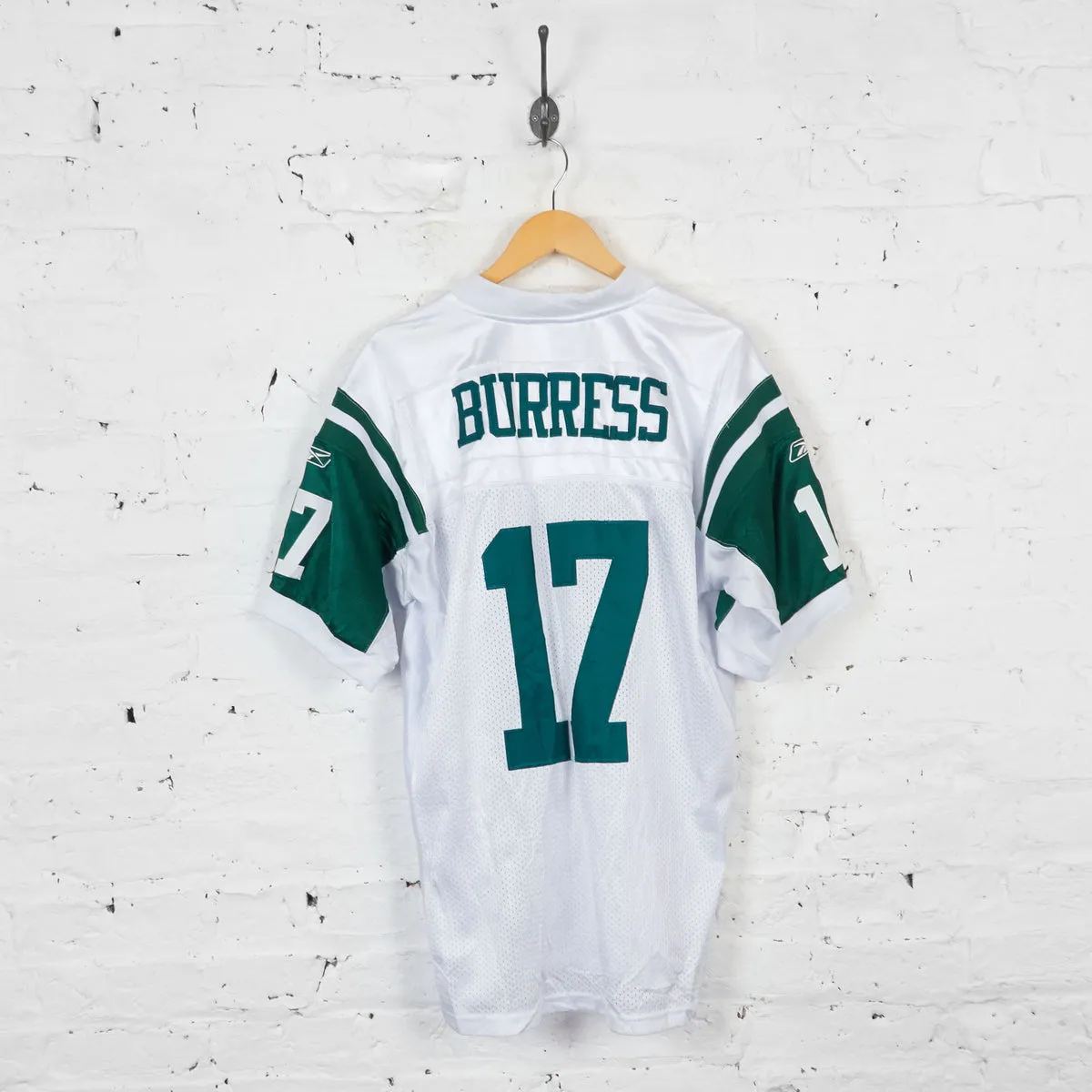 Vintage Reebok New York Jets NFL Burress Jersey - White - L