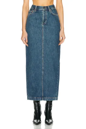 WARDROBE.NYC Denim Column Skirt