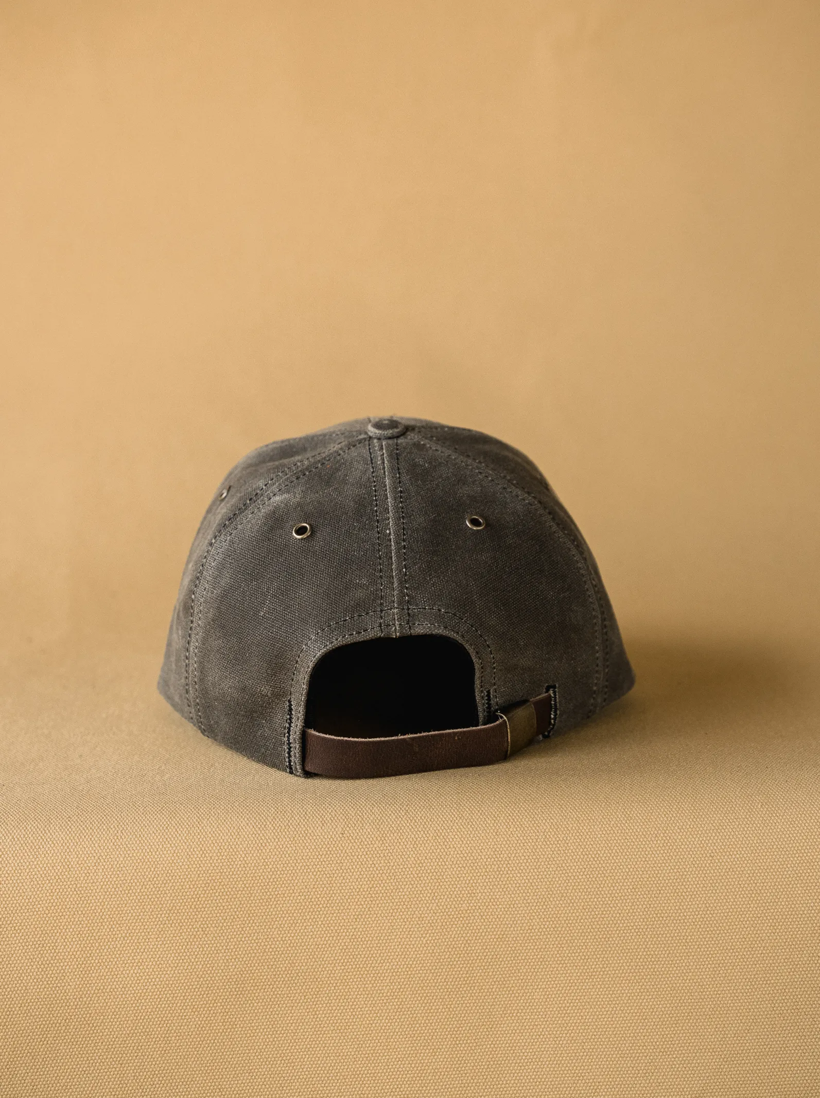 Waxed Canvas Baseball Hat - Moss Wolf Patch