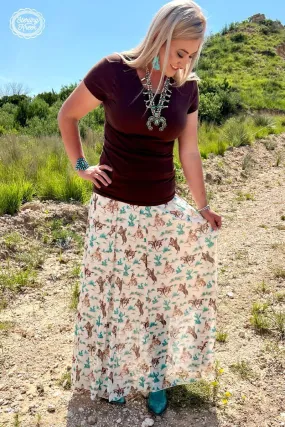 Western City Maxi Skirt