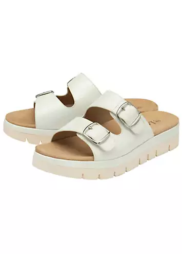 White Croc Linar Sandals by Lotus | Look Again