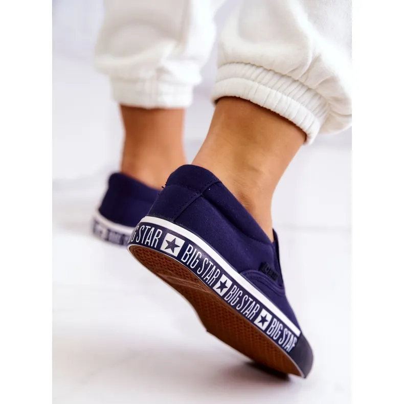 Women's Sneakers Slip-on Big Star HH274011 Navy blue