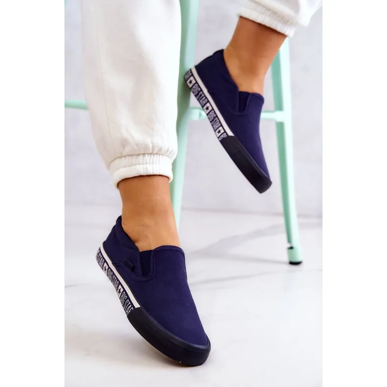 Women's Sneakers Slip-on Big Star HH274011 Navy blue