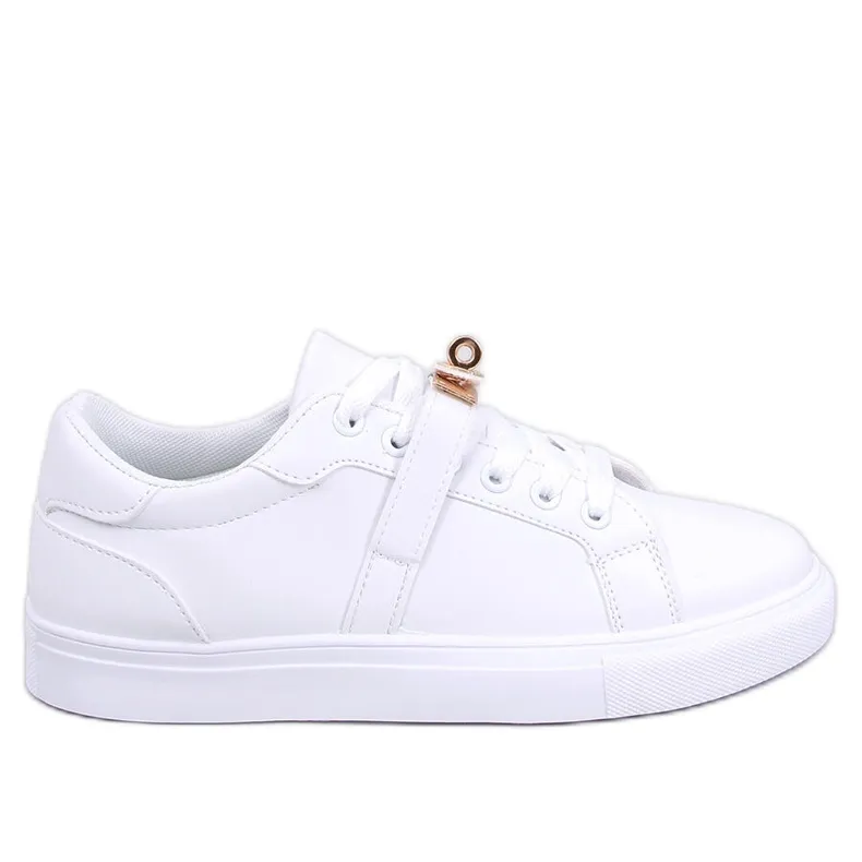 Women's sneakers with a Graff Gold clasp white