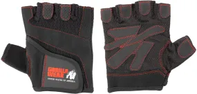 Women's Fitness Gloves - Black/Red Stitched - L Gorilla Wear