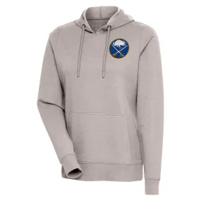 Women's Buffalo Sabres Antigua Oatmeal Action Chenille Pullover Hoodie