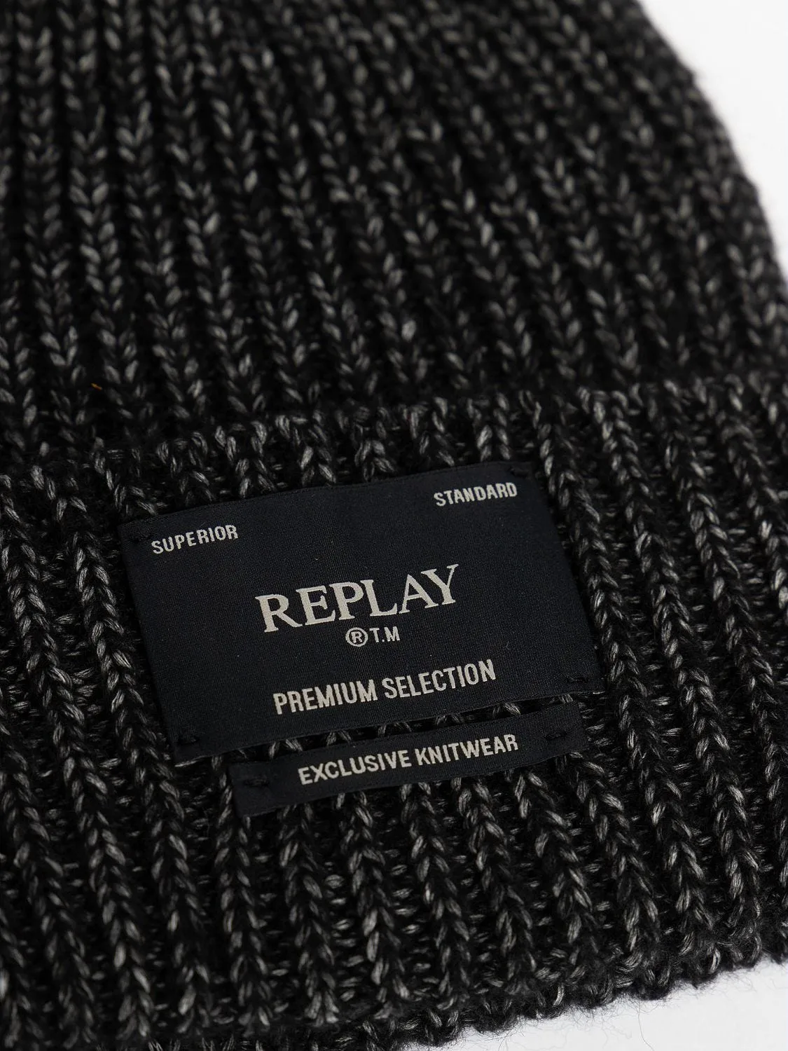 WOOL AND COTTON-BLEND BEANIE