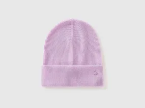 Wool blend hat - Lilac | Benetton