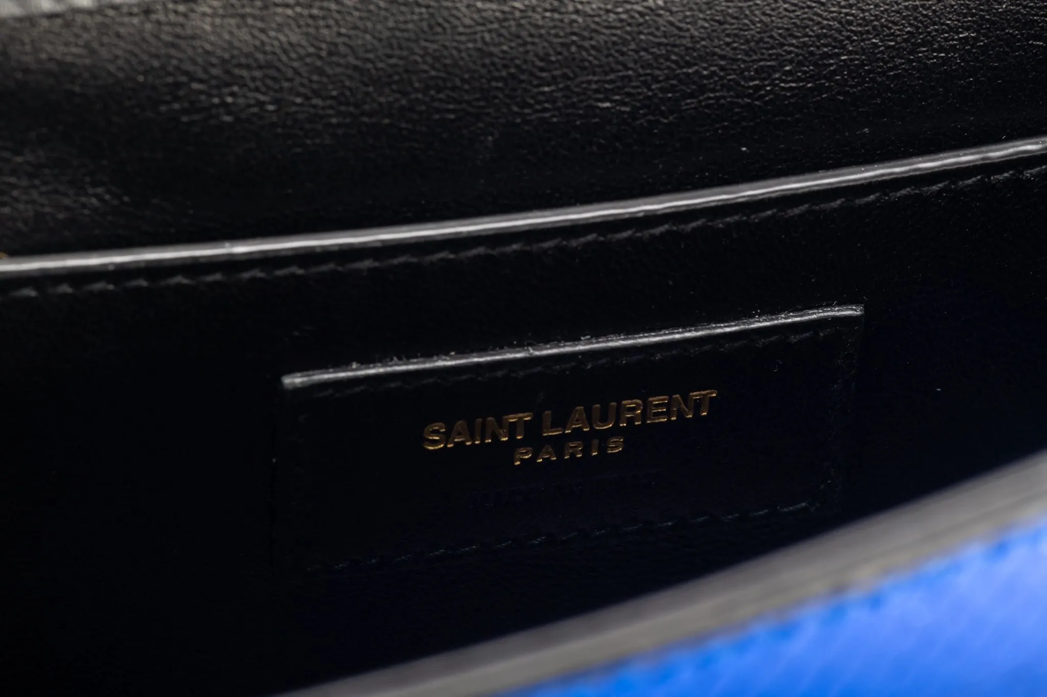 YSL New Blue Python Cross Body Bag