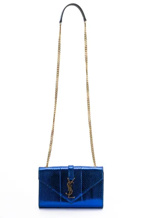 YSL New Blue Python Cross Body Bag