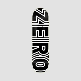 Zero Bold Skateboard Deck Black/White - 8.375"